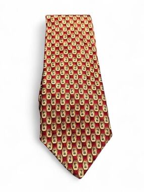 VINTAGE 90s UMBERTO BOSSI GEOMETRIC SILK TIE ✨Handmade